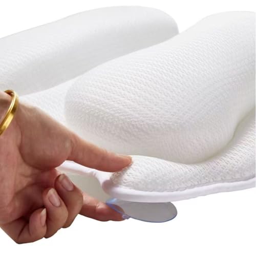 Bath Tub Pillow Luxury Bath Pillow for Bathtub Neck and Back Support, Bathtub Pillow with Soft 4D Mesh Fabric and Non-Slip Suction Cups, Relaxing Bath Gifts, Fits All Bathtub, Double Cushion - Image 3