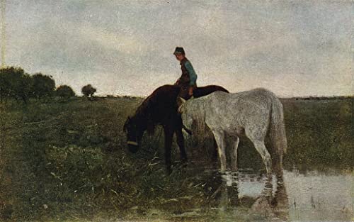 Abreuvoir les chevaux d'Anton Mauve en affiche toile pour offrir une decoration murale unique