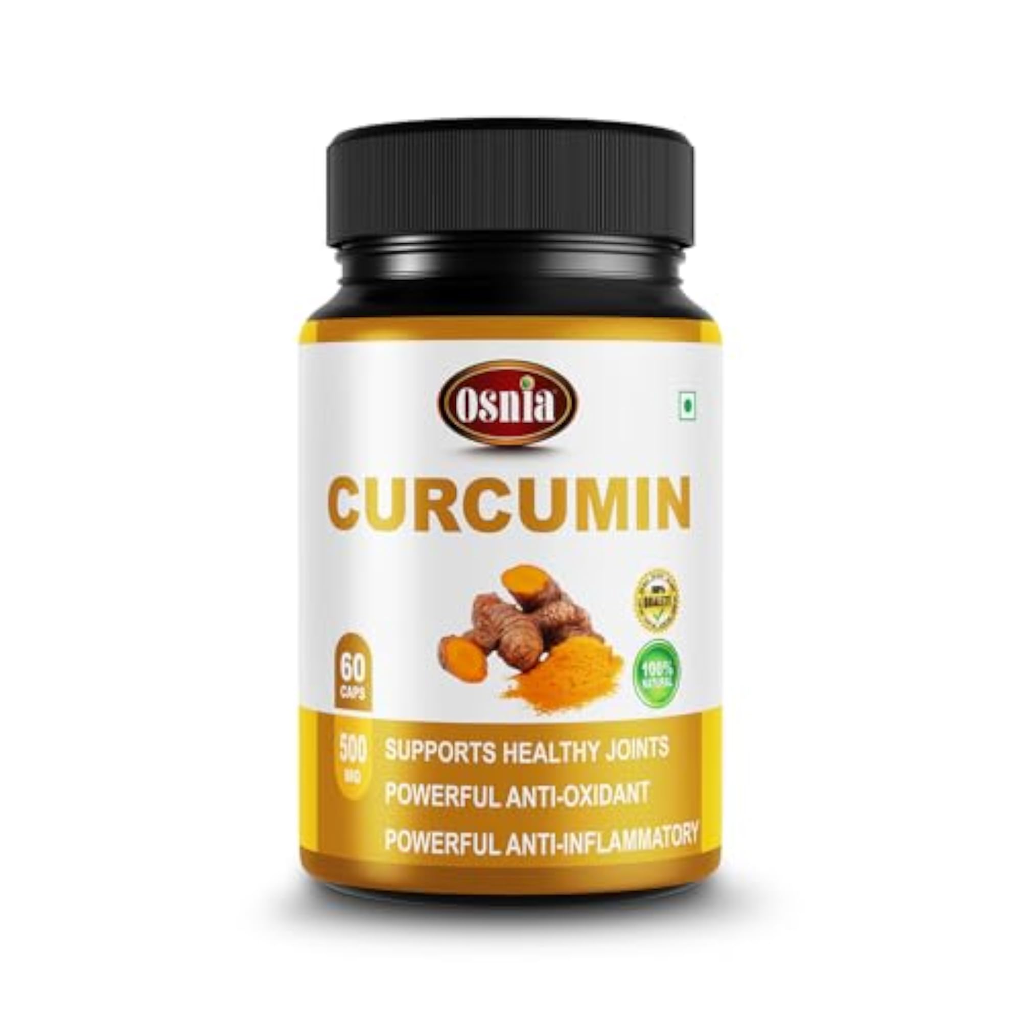 Osnia Curcumin Extract Capsules, 500 MG, 60 Count