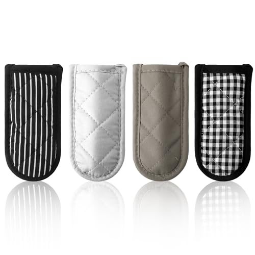 Set of 4 Heat-Resistant Cast Iron Handle Covers - Non-Slip Mitts for Skillet & Pot Holders, Ideal for BBQ and Kitchen Cooking