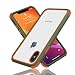 Produktbild MobNano Ultra Hybrid Durchsichtig Hülle für iPhone X Hülle, iPhone XS Hülle, iPhone 10 Hülle Stoßfest Bumper Transparent Handyhülle Shockproof Fallschutz Silicone iPhone XS X Case - Grün/Orange