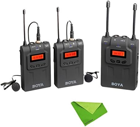 EACHSHOT BOYA by-WM8 UHF Wireless Lavalier Microphone System for ENG EFP DSLR Cameras Cleaning Cloth