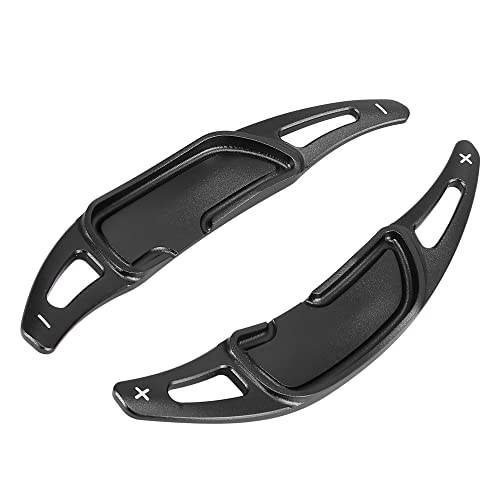 Motoforti Steering Wheel Shift Paddle Shifter Extension Cover,for Mercedes-Benz AMG GT 2017-2019,Aluminum Alloy,Black,2pcs