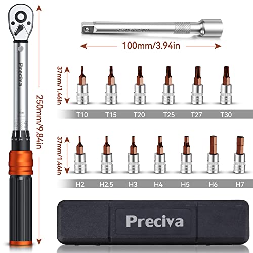Drehmomentschlüssel 2-25 Nm von Preciva mit 1/4″ Antrieb