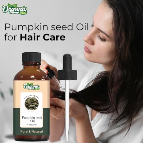 Image of Organic Zing Pumpkin Seed Carrier Oil Pure & Natural for Skin care, Hair care, Body Care - 30ml