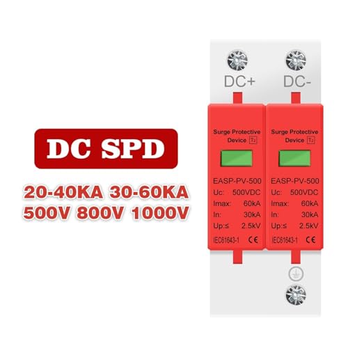 Pararrayos baja tensión 2P CC 1000V para protección contra sobretensiones domésticas 2