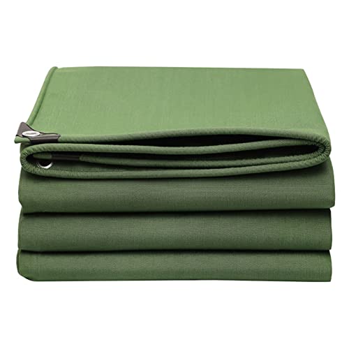 Toile robuste avec oeillets renforcés bâche imperméable 4x5m verte de protection - 3