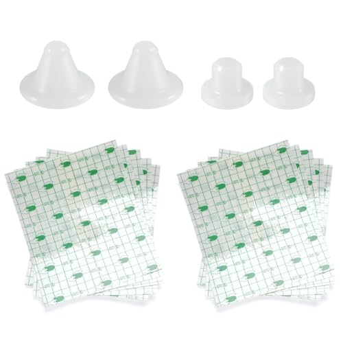 WUYJI Piercings retainers, Ensemble de 4 cache-nombrils en silicone souple + ruban adhésif - Convient pour un usage quotidien ou après une liposuccion