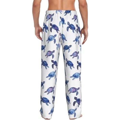 Turtle Coral Ocean Mens Pajama Pants Cozy Lounge Baggy Lightweight Pj Pants Lounge Bottoms With Elastic Waist3