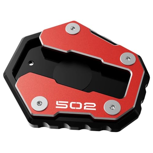 ベネリの場合 TRK 502X 2017-2025 TRK502 2017-2019用アクセサリー オートバイキックスタンドパッド フットサイドスタンド 拡大パッド延長プレート(Red 1)