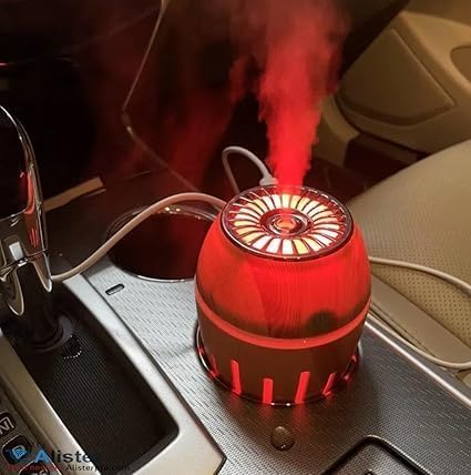 mobigon Wood Cool Mist Ultrasonic Humidifier for Room Moisture, Aroma Diffuser for Home, 300ml Essential Oil Diffuser with 7 Colorful Night Light, Auto Shut-Off, Home, Office, car (F.Dark Brown)