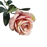 Aovie Artificial Flowers Artificial Rose Buds Single Stem Silk Rose Fake Flowers Heads Flowers...