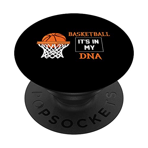 Basketball It's In My DNA Funny Player Coach Team Basketball PopSockets PopGrip Interchangeable Cover