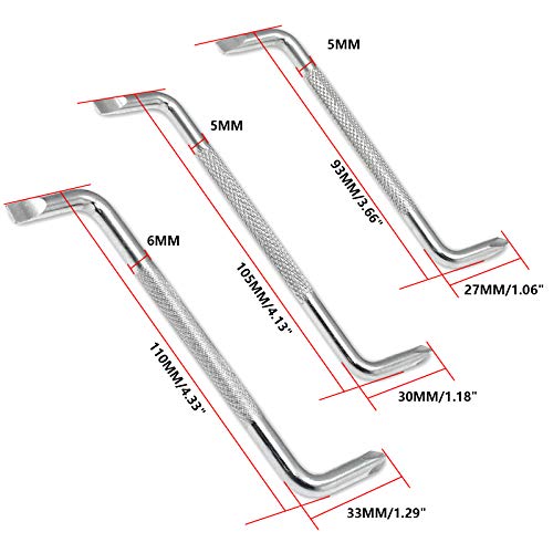 Kyuionty 3Pcs Offset Screwdriver Set Magnetic Right Angle Phillips Screw Driver & Flat Head Z Shaped Screwdriver Set #TOP2