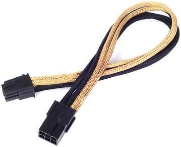 Silverstone Tek Sleeved Extension Power Supply Cable with 1 x 6-Pin to PCI-E 6-Pin Connector (PP07-IDE6BG)