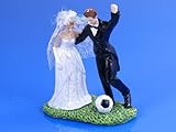 SiDeSo® Tortenaufsatz Hochzeit Tortendeko Brautpaar Tortenfigur (Fußball)
