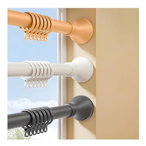 Barre de douche antidérapante grand format tringle extensible grise sans trou