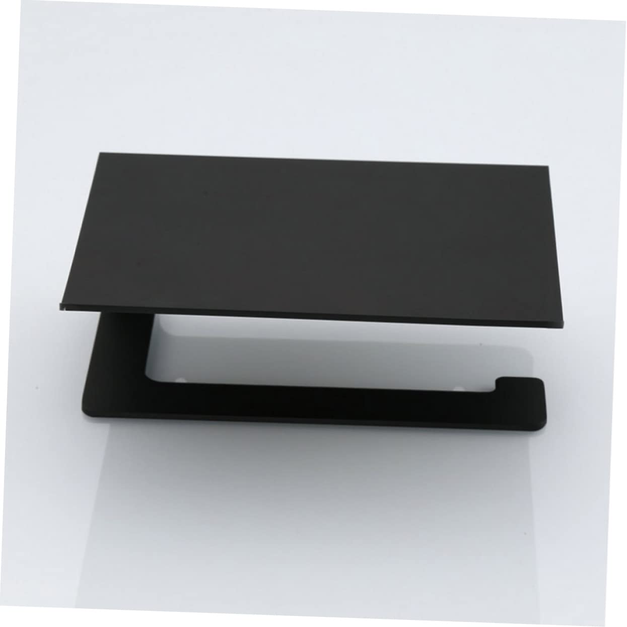 SDH Toilettenpapierhalter Mit Ablage – Aus Aluminium, Schwarz, Modern Mit Handyablage