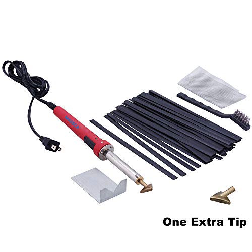 Massca Plastic Welding Kit with Rods, Reinforcing Mesh, Hot Iron Stand, and Wire