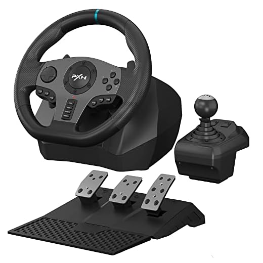PXN V9 Gaming Racing Wheel with Pedals and Shifter, 270/900 Degree Steering Wheel for PC, Xbox One, Xbox Series X/S, PS4, PS3 and Switch
