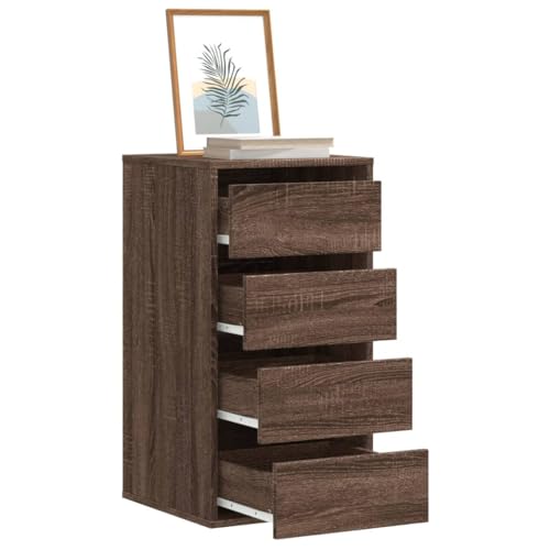 WKIEQACO Gabinetes y almacenamiento, cómoda, cómoda esquinera, roble marrón, 40 x 41 x 76 cm, madera de ingeniería