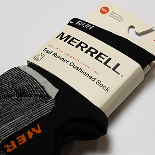 Image of Merrell Unisex Adult Men's and Women's Trail Running Cushioned Socks - Anti-slip Heel & Arch Compression
