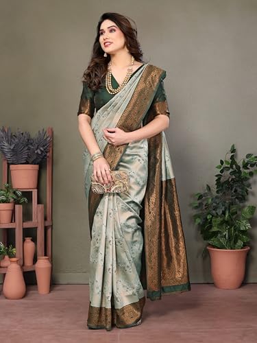 Image of Avantika Fashion Women's Kanjivaram Style Soft Silk Banarasi Sarees With Blouse Piece For Women