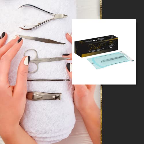 JaDy Sterilisationsbeutel 90 x 260 mm durchsichtig Kunststoff selbstversiegelnd thermoplastisch selbstklebend für Werkzeugsterilisation Kosmetik Friseur Zahnarzt