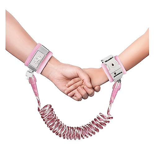 WSZCML Anti Lost Wrist Link,Toddler Harness Walking Leash With safety lock,Reflective Child Wrist Leashes for Baby,6.56ft Kids Leash for Supermarket Mall Airport Amusement Park Zoo Travel(Light Pink) Deal