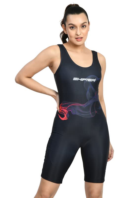 JMT WearWomen Lycra Romper Style Padded One Piece Swimsuits Swimming Costume for Women Half/one Piece Swimsuits for Women/Half Sleeves Swimsuit for Women