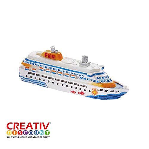 Preisvergleich Produktbild CREATIV DISCOUNT® NEU Miniatur- Kreuzfahrtschiff, Länge 7cm