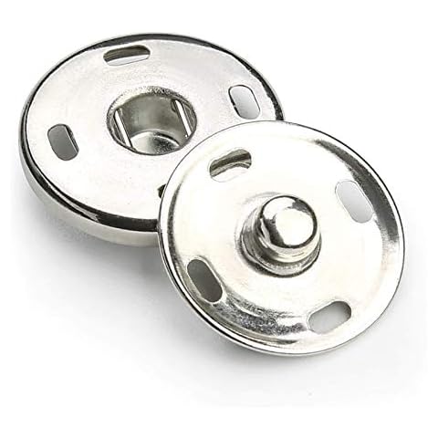 30 Sets of Silver Snap Fasteners for Sewing Cover