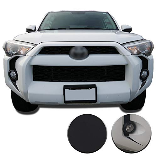 Optix Fog Light Bezel Fangs Precut Vinyl Wrap Overlay Kit Compatible with and Fits 4Runner 2014 2015 2016 2017 2018 2019 2022 - Matte Black