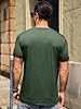 Runcati Men's Short-Sleeved Henley Shirt Summer Regular Fit Tops Men Crew Neck Plain Basic Shirt Casual Tee Tops with Button Placket, Army Green, XXL #5