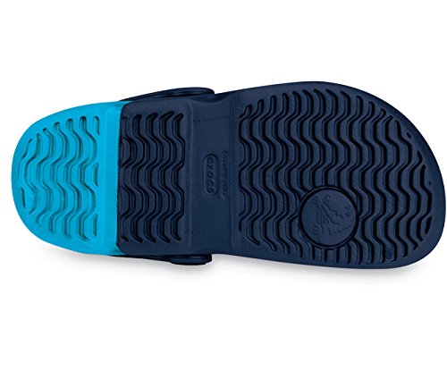 Image of crocs Kids Unisex Electro Navy and Electric Blue Clogs and Mules - J1