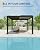 GarveeLife Louvered Pergola 10 ft x 12 ft, Outdoor Pergola with Adjustable Louvered Roof, Reinforced Aluminum Frame, Integrated Drainage System, Hardtop Gazebo for Patio, Deck, Gray