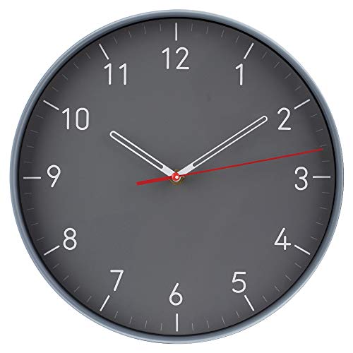 coslife 30.5 cm Modern Quartz Lautlos Wanduhr Schleichende Sekunde ohne Ticken für Dekoration Wohnzimmer, Küche, Büro, Schlafzimmer Cover
