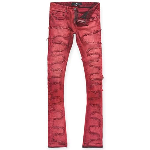 Men's Stacked Denim Jeans (Blush) - 36W X 42L