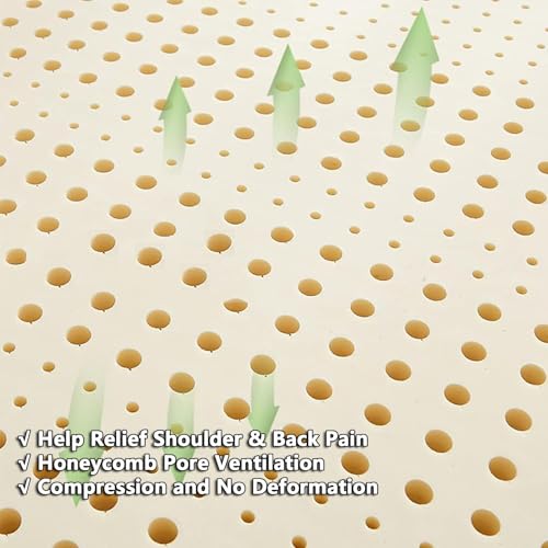 Umweltfreundliche Matratze aus 100 % Naturlatex, 120 x 170 cm, dickes Kissen zur Linderung von Rücken- und Schulterschmerzen, Queen-Size-Größe, Komfort für Zuhause und Schlafzimmer, Schlafoptimierung