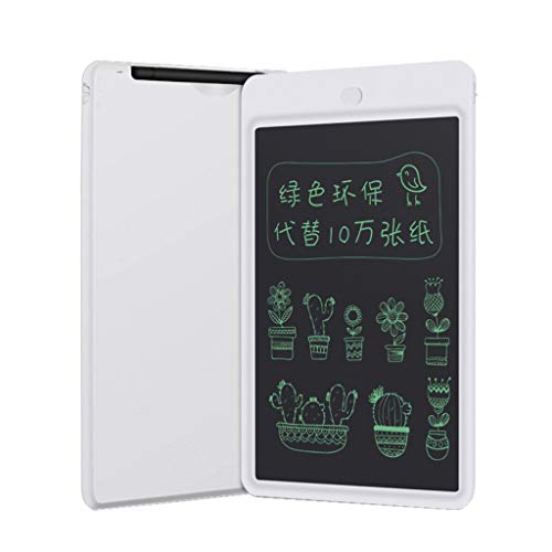 YUYOUG LCD Writing Tablet Digital Ewriter - 10 Inch Single Color Graphic Tablet Portable Writing Board Rugged Drawing Tablet Suitable for Home School Office Memo Notebook (White)