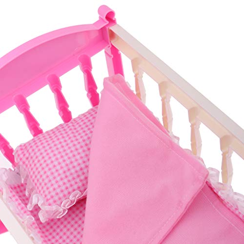 Foldable Doll Baby Toddler High Chair Doll Carrier Cradle Crib Playset for Reborn Doll for Mellchan Baby Dolls Accessories - Thumbnail 2