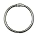 Shapenty 1 Inch Diameter Nickel Plated Metal Paper Book Loose Leaf Binder Ring Keychain Key Ring, 50PCS/Box