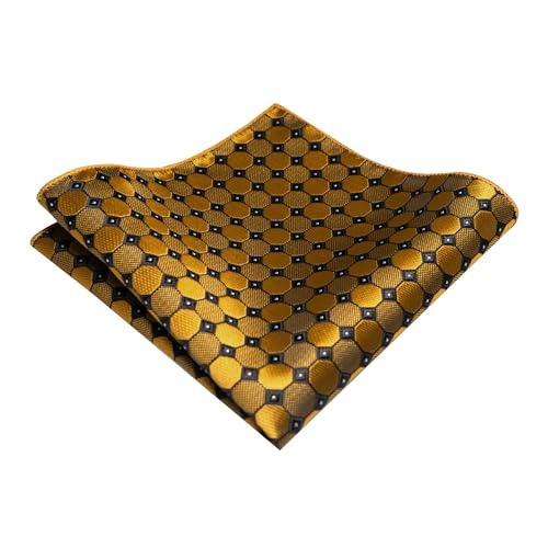 Image of JEMYGINS Mens Tie and Pocket Square,Lapel Pin,Cufflinks,Tie Clip Sets with Gift Box 5PCS
