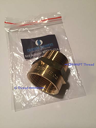 G Thread (Metric Bspp) Female To Npt Thread Male Pipe Fitting Adapter - Lead-Free (Four 3/4 Inch) #TOP1