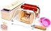 Taglierina di Sapone Stampi per Sapone Handmade - 1.2kg Rettangolo Sapone Stampi in Silicone con Scatola di Legno, Coltello di Sapone Acciaio Inox