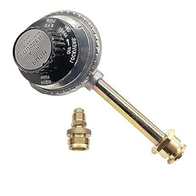 Grill BBQ Tru-Infrared Regulator Valve, For Char Broil Grill2Go 2012 and Recent Old Model 29103224A /New 29102349, with 1LB Adapter Convert to High Pressure Propane Regulator From 20lbs Tank