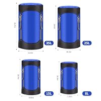 Risipu Kompressionssack, 8 l, 15 l, 25 l, 35 l, 52 l, ideal für Kompressionssack, wasserdichte Outdoor-Aufbewahrungstasche für Rucksackreisen, Reisen, Wandern und Camping, Königsblau, Größe M – Ansicht 7
