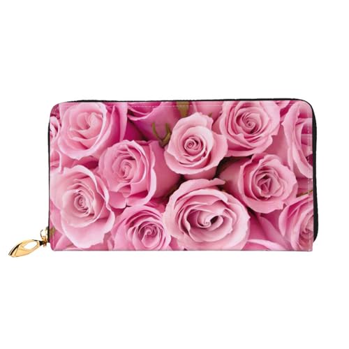 Portefeuille cuir femme motif rose parfait pour vos sorties et virées shopping urbaines
