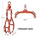 4 Claw Log Tongs, Heavy Duty Solid Steel Log Grabber, 28 inch Grapple Hook Tongs, Swivel Dragging Log Grapple for Tractors Timberjacks Trucks Skidder Forklifts