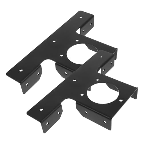 HANABASS 2 Piezas Soporte De Pérgola Soporte Reforzado Soporte De Haz De Techo Refuerzo De Soporte De Esquina Soporte para Esquinas Soporte De Rayos De Patio Corchetes Planchar Negro